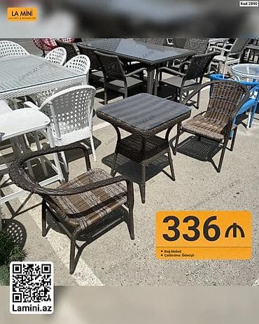 bal: Məhsul: Bağ mebeli dəsti (Kod: 2890) Tərkib: - 1 ədəd kvadrat masa – — 1