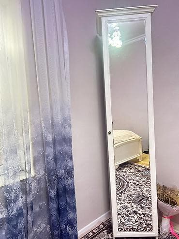 ikinci el qapi: 1 qapı, Güzgülü, Ağ, Taxta, Açılan, Düz dolab — 1
