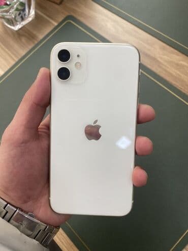 IPhone 11, 128 GB, Ağ, Simsiz şarj, Face ID