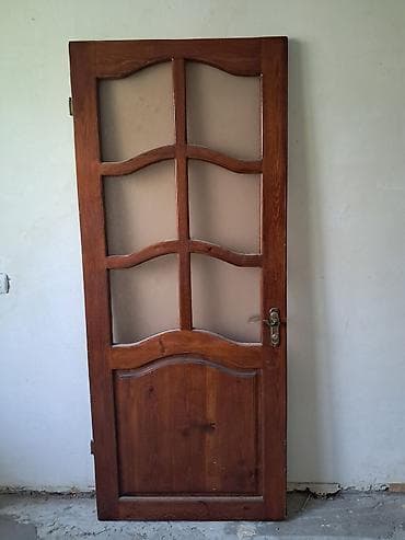 hamam ara kesmeleri: Taxta otaq qapıları dəsti - Material: tam ağac (təbii teksturalı — 6