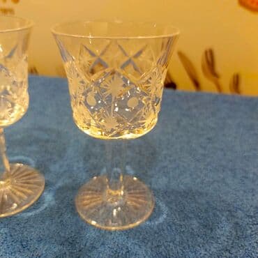 qab dest: Rümkalar, rəng - Ağ, Xrustal, 6 ədədli dəst — 5