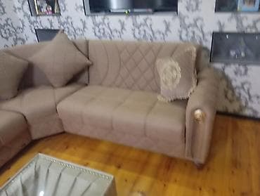 divan olcusu: Künc divan dəsti - Künc formalı geniş divan: yumşaq parça üzlük, romb — 4