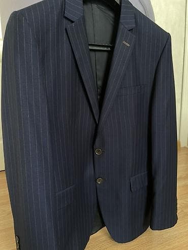 Şalvarlar: Barba Napoli firmasına aid: Kişi kostyum jaketi – tünd göy rəngdə — 6