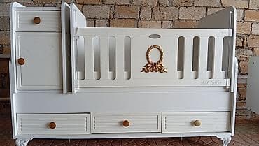 Oğlan və qız üçün, İşlənmiş, Dördbucaq, Beşik, Dəstsiz, Matrassız, Yellənmə mexanizmsiz