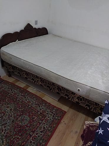 madeyra tek carpayi: İkinəfərlik çarpayı, Bazalı, Matras ilə, Siyirməsiz — 4