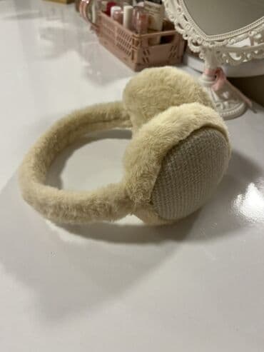 Kişi ayaqqabıları: Yumşaq qulaqlıq (earmuff) – bej rəng - Material: Xəz effekti verən — 1