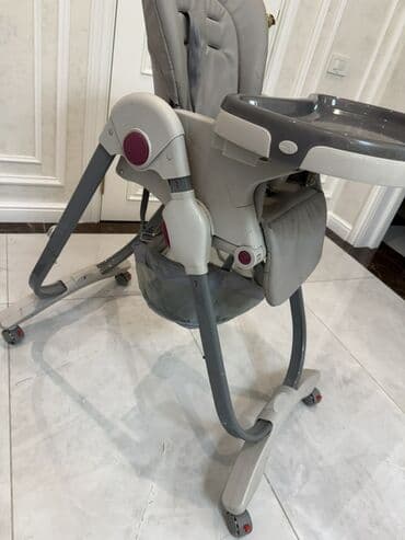 Yemək masaları, oturacaqları: Uşaq yemək stulu – brend: Pouch - Rəng: boz (gövdə və oturacaq), tünd — 3