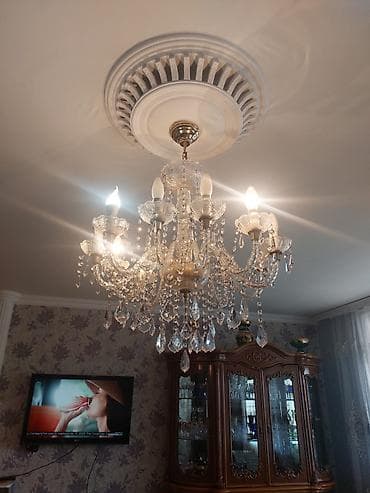 Çılçıraq, 10 və daha çox lampa, Xrustal