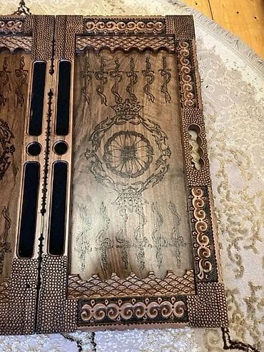 İncəsənət və kolleksiyalar: Taxta nərd dəstləri - Material: keyfiyyətli ağacdan hazırlanmış — 3