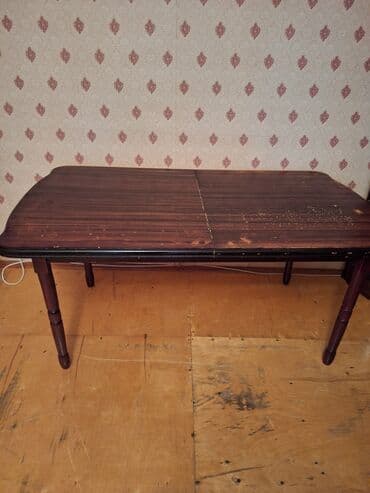 стол из массива дерева: Klassik masa, Açılmayan, Taxta, Dördbucaq masa — 2