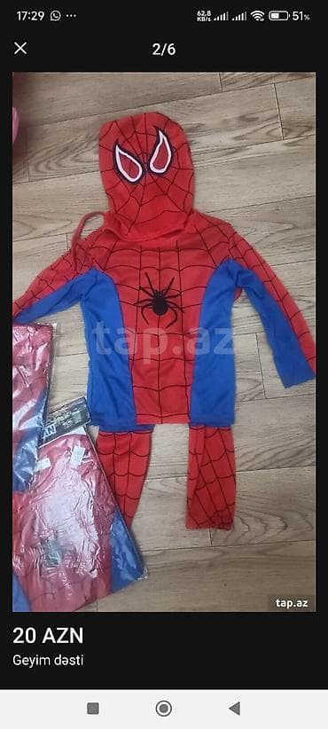 bolt operator nomresi: Uşaq üçün superqəhrəman geyimləri – Batman və Spiderman Məhsulun — 7