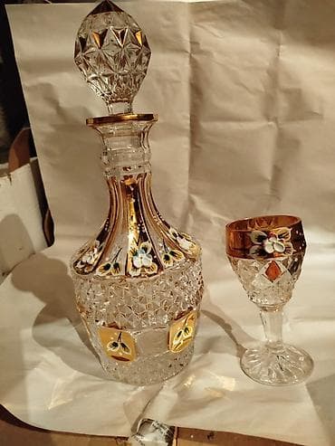 armudu stekan nece ml: Nahar dəsti, rəng - Qızılı, Farfor — 5