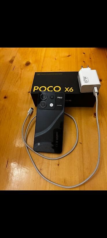 a cell z1 telefon: Poco X6, 256 GB, rəng - Qara, Sensor — 2