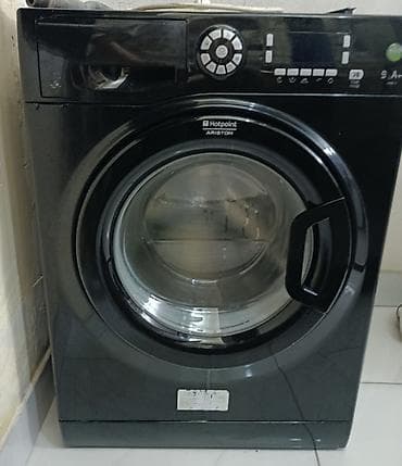 Elektronika: 9 kg Hotpoint Ariston ön yükləməli paltaryuyan maşın - Rəng: qara - — 2