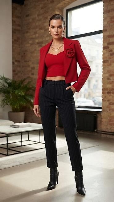 cins şalvar modelleri: Qadın şalvar kolleksiyası - Model 1: Mavi “mom fit” cins şalvar — 7