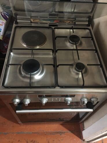 silver elektrikli soba: Духовка Siemens, Газовая, цвет - Серый, Отдельностоящая, Б/у — 3