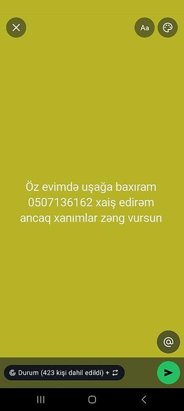 Oz evimde uwaga baxiram geceli gunduzlu yaw ferqi yoxdu oz balam kimi