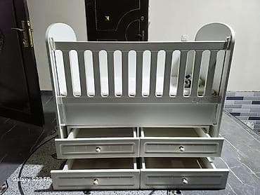 delloro mebel: Oğlan və qız üçün, İşlənmiş, Beşik, Matras ilə — 7
