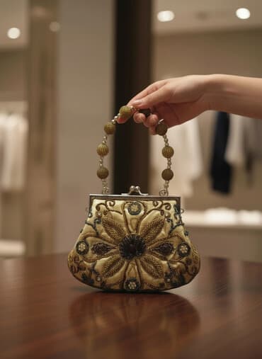 Bəzəkli əl çantası/klatç - Rəng: qızılı tonlarda - Material: atlas lalafo.az -da Bəzəkli əl çantası/klatç - Rəng: qızılı tonlarda - Material: atlas