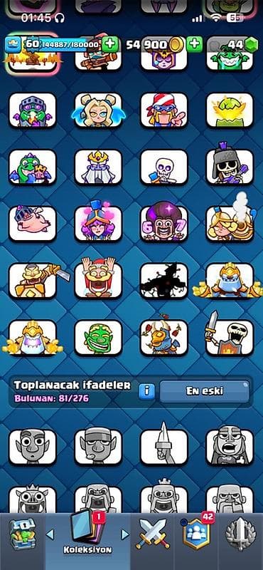 kart oyunları: Clash Royale hesabı – yüksək səviyyəli kolleksiya - Kral Səviyyəsi — 4