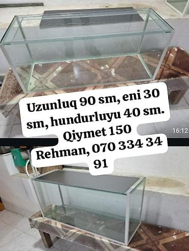 Птицы: Şüşə akvariumlar və akvarium stendləri - Variant 1: 170×50×70 sm — 4