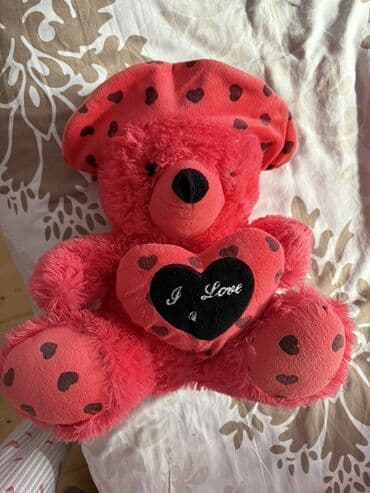 ayı və maşa: Plüş oyuncaqlar – 2 ədəd ayı balası dəsti - Qırmızı ayı: parlaq — 2