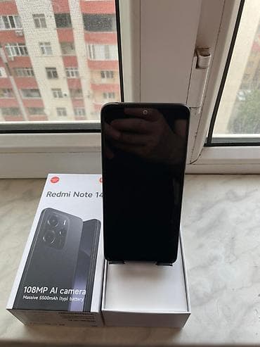 xiomi redmi not 10: Redmi Note 14, 256 GB, rəng - Qara, Zəmanət, Sensor, Barmaq izi — 5