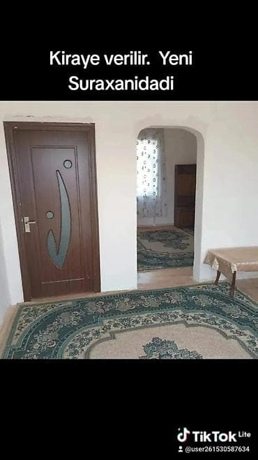 Kirayə ev verilir – Yeni Suraxanıda əşyaları var iki otaqlı evdi Kombi