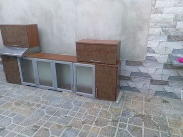 деревянная барная стойка: Mətbəx mebeli dəsti - Material: laminat/MDFlam korpus, metal — 1