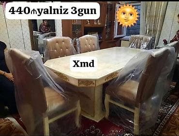 Qonaq otağı üçün, Yeni, Dördbucaq masa, 6 stul lalafo.az -da Qonaq otağı üçün, Yeni, Dördbucaq masa, 6 stul