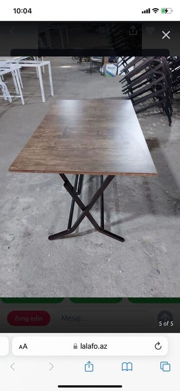 stol və stul dəstləri: Yeni, Kvadrat masa, 8 stul, Açılmayan, Stullar ilə, Metal, Azərbaycan — 7