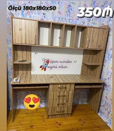 Ofis/Masa dəsti Ölçü: 180 x 180 x 50 sm Qiymət: 350₼ (şəkildə
