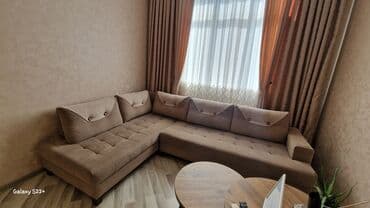 диван двуспальный: Угловой диван, Б/у, Ткань — 2