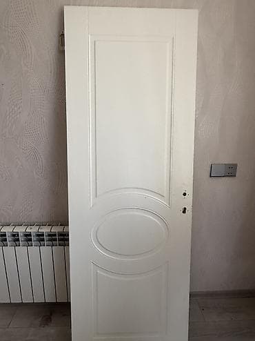 Ağ rəngli daxili qapı paneli - Material: MDF/taxta kompozit (boyalı) — 1