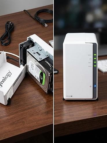 Masaüstü kompüterlər və iş stansiyaları: Synology DiskStation DS220j – 2 diskli ev/ofis NAS serveri — 1