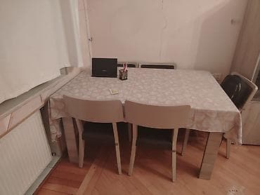 Для гостиной, Б/у, Раскладной, Прямоугольный стол, 6 стульев at lalafo.az Для гостиной, Б/у, Раскладной, Прямоугольный стол, 6 стульев