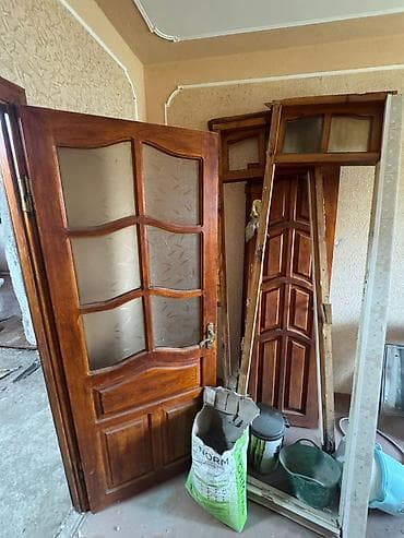 otag gapisi: Şüşəli taxta otaq qapıları - Material: möhkəm təbii ağac, laklanmış — 5
