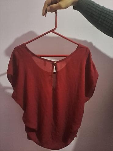 converse canta: Qadın bluz dəsti - Rənglər: tünd qırmızı - Qırmızı bluz: yumşaq — 2