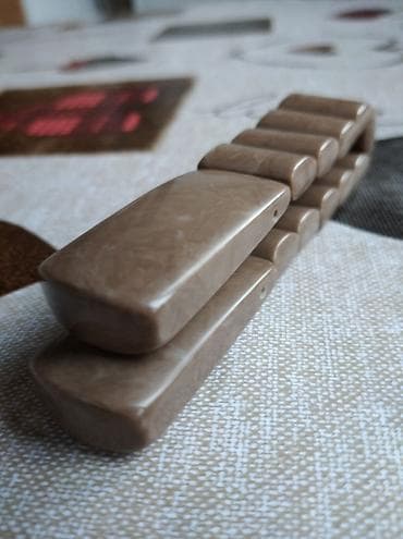 ereb qizili qrami: Təsbeh əl işidir keramika mərmər uzunluğu 21 sm - Uzun, bir-birinə — 1