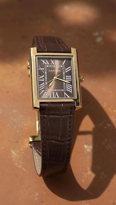 qara kemer: Qol saatı, Cartier, rəng - Qızılı — 9