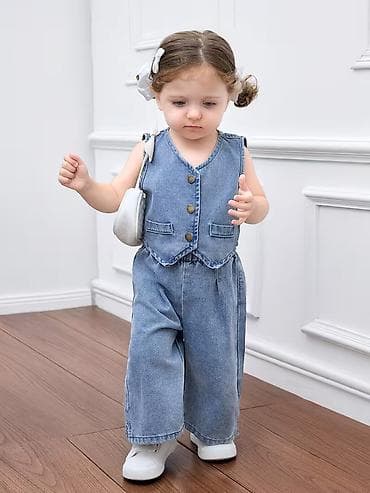 qara cins salvarlar instagram: Uşaq üçün denim dəst - Model: 2 parçalı denim komplekt - Tərkib — 1