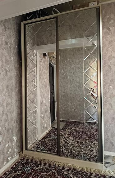 2 qapılı, Güzgülü, Bej, Digər material, Kupe, Düz dolab