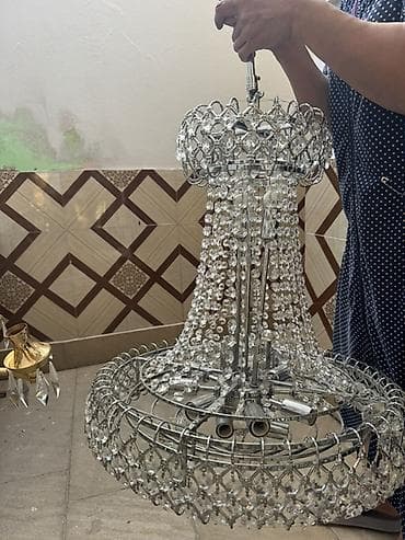 sintepon material: Çılçıraq, 10 və daha çox lampa, Metal — 2