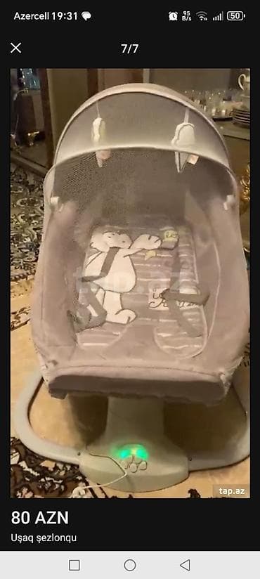 Uşaq şezlonqu – elektrikli yelləncək funksiyalı - Marka: Mastela -