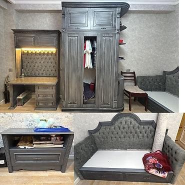 Oğlan və qız üçün, İşlənmiş, Təknəfərlik çarpayı, Yazı masası, Dolab, Tumba — 1