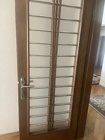 3d ekran sekilleri: Şüşəli daxili qapılar (taxta karkaslı) - Material: təbii ağac karkas — 3