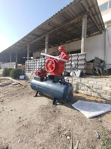 balaca laqonda: Sənaye tipli hava kompressoru 500 litrlikdir. Texniki qulluq olunub — 4