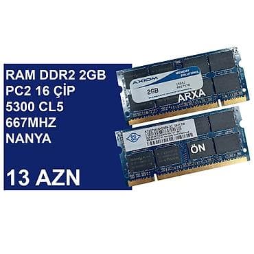 fujitsu laptop computers: Notebook üçün Ramlar ⭐Ram DDR2 PC2 1GB 5300 667Mhz Qimonda (İkinci əl) — 4