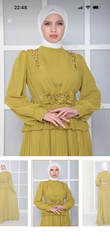 gece geyimi: Türkiyədən alınıb. 2saat tədbirə geyinilib. Zeytun-yaşıl rəngdə uzun — 8