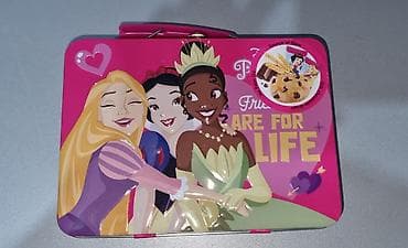 barbili tort sekilleri: Disney Princess metal qutu – uşaq üçün mini çamadan tipli — 1